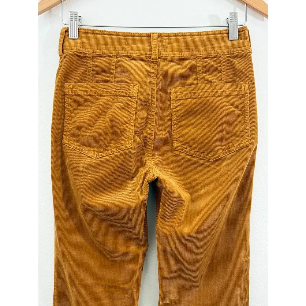 Anthropologie Pilcro High Rise Bootcut Corduroy Pants Cedar Mustard Yellow 25 - Picture 7 of 14